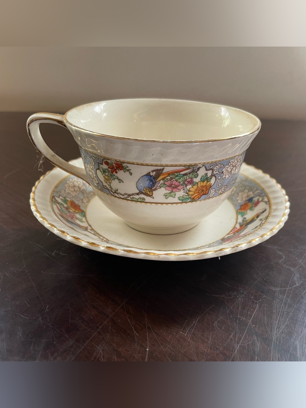 Johnson Brothers “The Vigo” Footed Tea Cup With Saucer